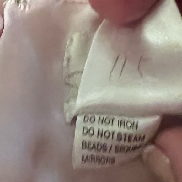 NWT CASSANDRA STONE SILK PINK DRESS W/ LACE OVERLAY DETAILS & BEADS HALTER TOP - Picture 9 of 11